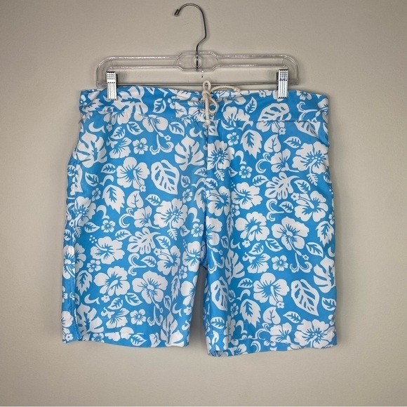 Parke and Ronan Aqua blue Hawaiian swim shorts size 34 - Picture 9 of 11
